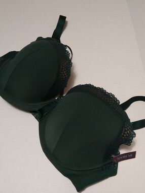 Adore Me Emerald Green Lace-Trim Underwire Padded Bra Size 40DDD